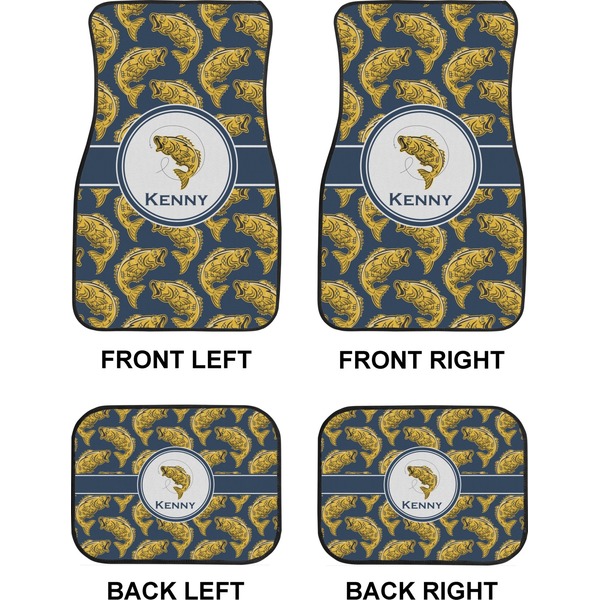 Fish Car Floor Mats Set (2F + 2B)