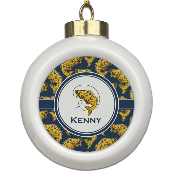 Custom Fish Ceramic Ball Ornament (Personalized)