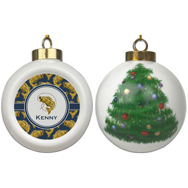 Fish Ceramic Christmas Ornament - X-Mas Tree (APPROVAL)