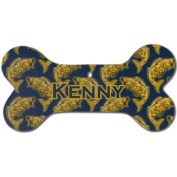 Fish Ceramic Flat Ornament - Bone Front