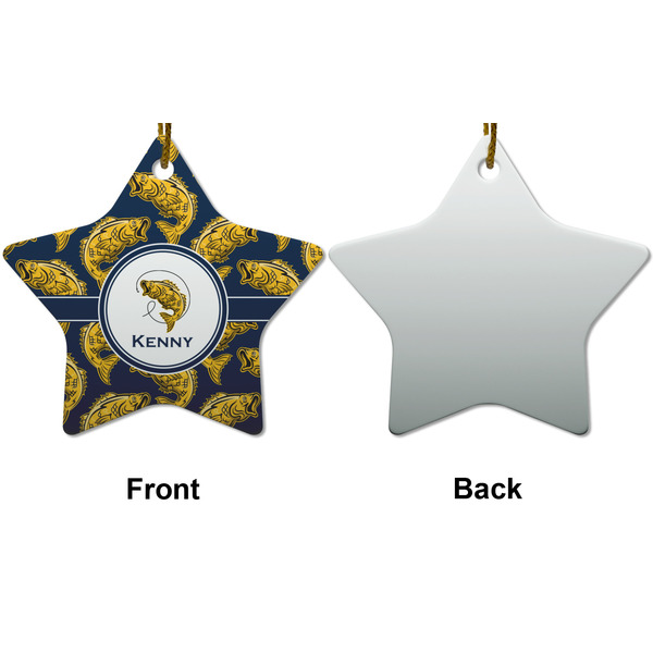 Fish Ceramic Flat Ornament - Star Front & Back (APPROVAL)