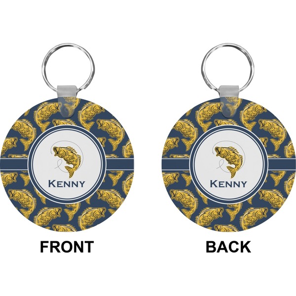 Fish Circle Keychain (Front + Back)