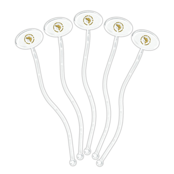 Fish Clear Plastic 7" Stir Stick - Oval - Fan