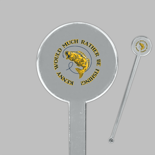 Fish Clear Plastic 7" Stir Stick - Round - Closeup