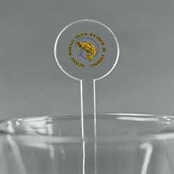 Fish 7" Round Plastic Stir Sticks - Clear (Personalized)