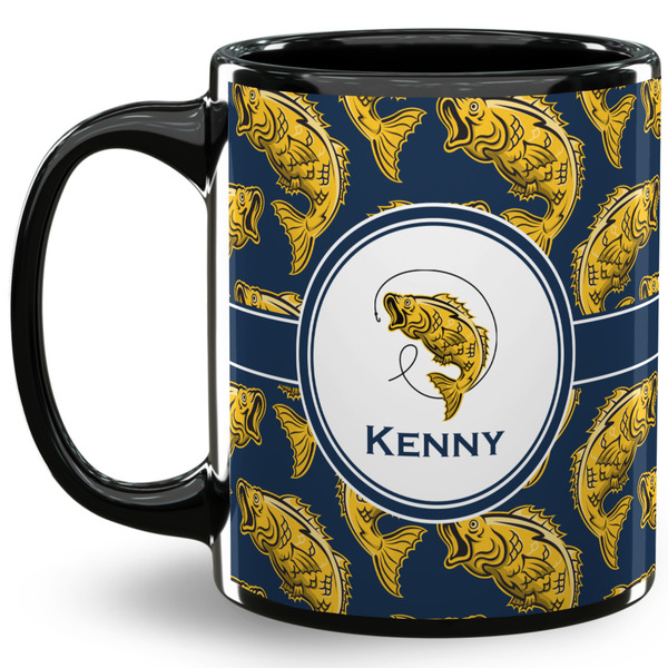 Custom Fish 11 Oz Coffee Mug - Black (Personalized)