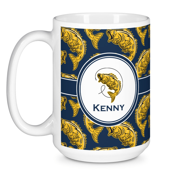 Fish Coffee Mug - 15 oz - White