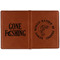 Fish Cognac Leather Passport Holder Outside Double Sided - Apvl