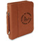 Fish Cognac Leatherette Bible Covers with Handle & Zipper - Main