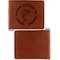 Fish Cognac Leatherette Bifold Wallets - Front and Back Single Sided - Apvl