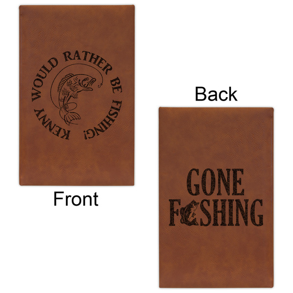 Fish Cognac Leatherette Journal - Double Sided - Apvl