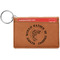 Fish Cognac Leatherette Keychain ID Holders - Front Credit Card