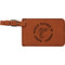Fish Cognac Leatherette Luggage Tags