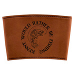 Fish Leatherette Cup Sleeve (Personalized)