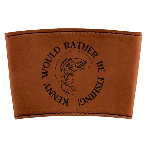 Custom Fish Leatherette Cup Sleeve (Personalized)
