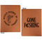 Fish Cognac Leatherette Portfolios with Notepad - Large - Double Sided - Apvl
