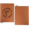 Fish Cognac Leatherette Portfolios with Notepad - Large - Single Sided - Apvl