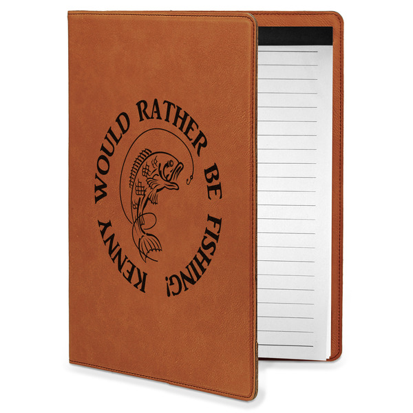 Custom Fish Leatherette Portfolio with Notepad - Small - Single Sided (Personalized)