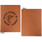 Fish Cognac Leatherette Portfolios with Notepad - Small - Single Sided- Apvl