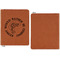Fish Cognac Leatherette Zipper Portfolios with Notepad - Single Sided - Apvl