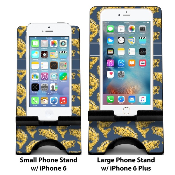 Fish Compare Phone Stand Sizes - with iPhones