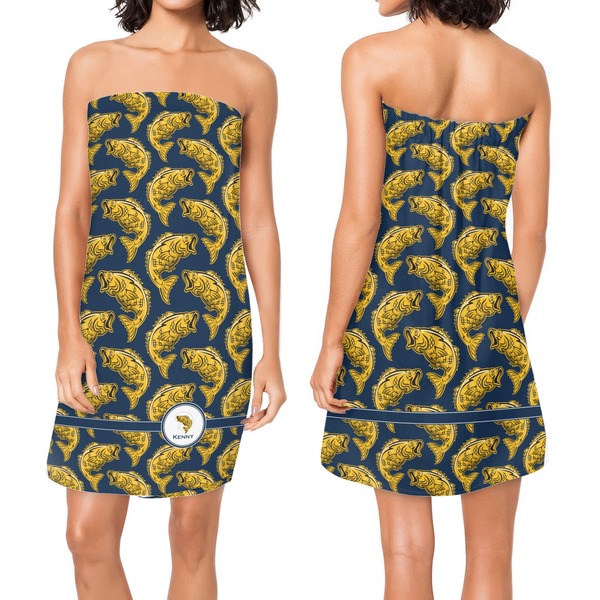 Fish Custom Bath Wrap - Front & Back View