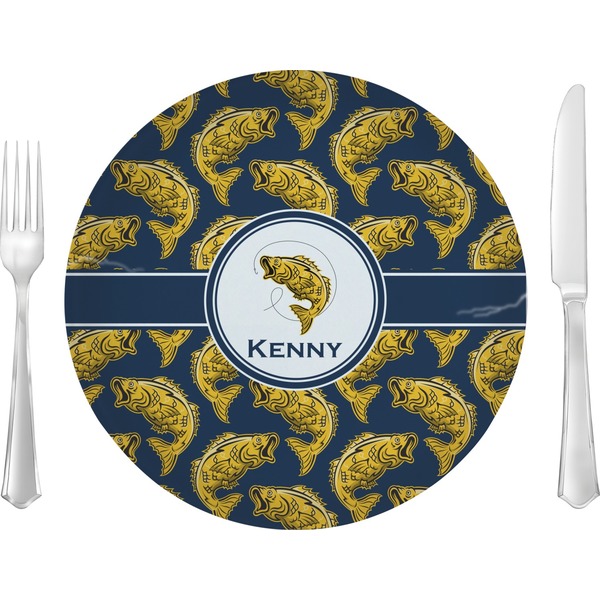 Custom Fish Glass Lunch / Dinner Plate 10" (Personalized)