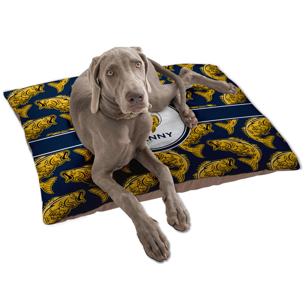 Custom Fish Dog Bed - Large w/ Name or Text