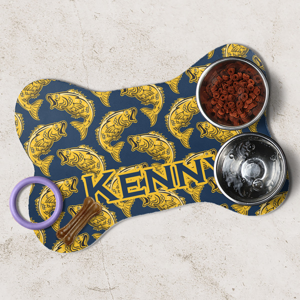 Fish Dog Bone Shaped Mat Lifestyle