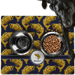 Fish Dog Food Mat - Large w/ Name or Text