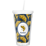 Fish Double Wall Tumbler with Straw (Personalized)
