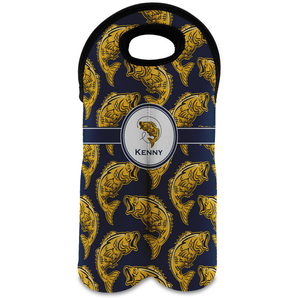 Custom Fish Wine Tote Bag (2 Bottles) (Personalized)