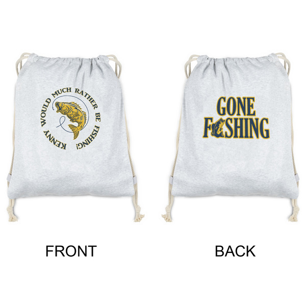 Fish Drawstring Backpacks - Sweatshirt Fleece - Double Sided - APPROVAL