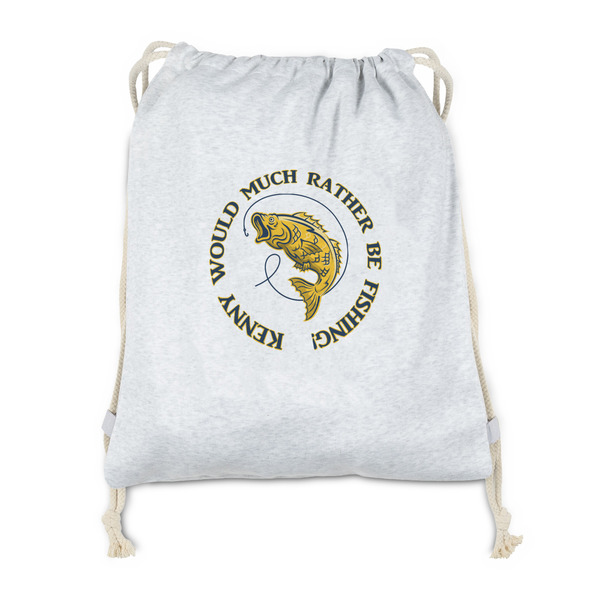 Custom Fish Drawstring Backpack - Sweatshirt Fleece - Double Sided (Personalized)