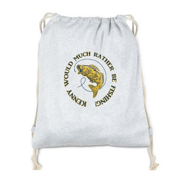 Custom Fish Drawstring Backpack - Sweatshirt Fleece (Personalized)