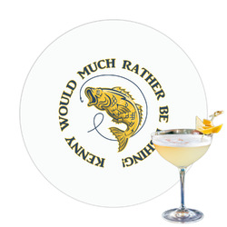 Fish Printed Drink Topper - 3.25" (Personalized)
