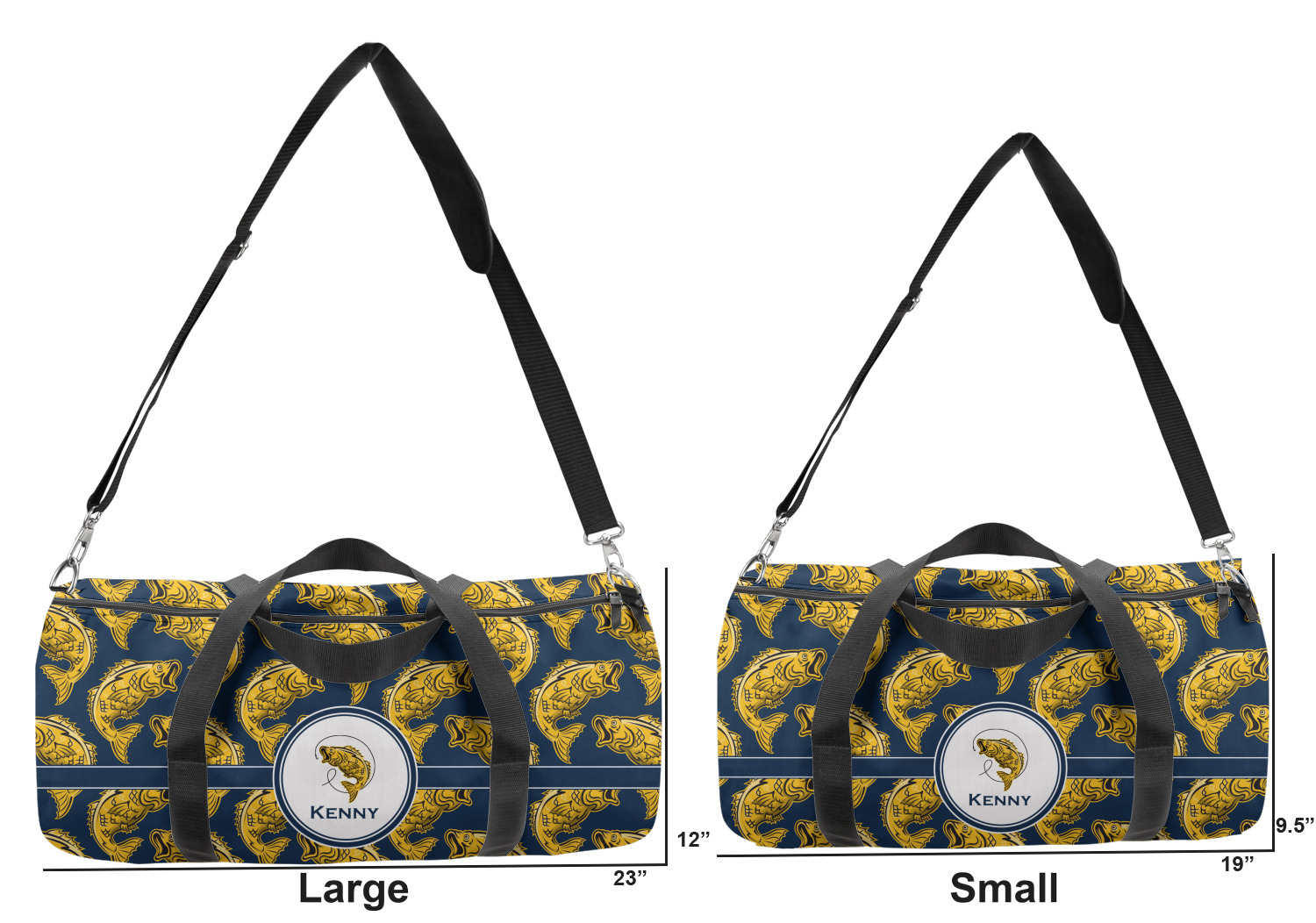 Fish Design Custom Duffel Bag