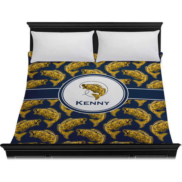 Fish Duvet Cover - King - On Bed - No Prop