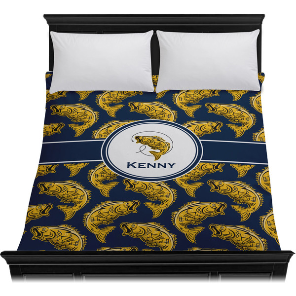 Fish Duvet Cover - Queen - On Bed - No Prop