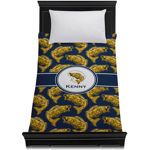 Fish Duvet Cover - Twin - On Bed - No Prop