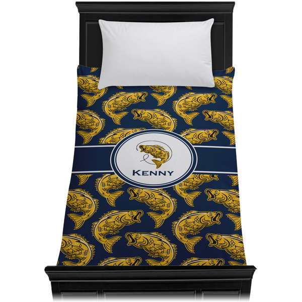 Fish Duvet Cover - Twin XL - On Bed - No Prop
