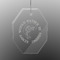 Fish Engraved Glass Ornament - Octagon (Personalized)