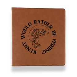 Fish Leather Binder - 1" - Rawhide (Personalized)