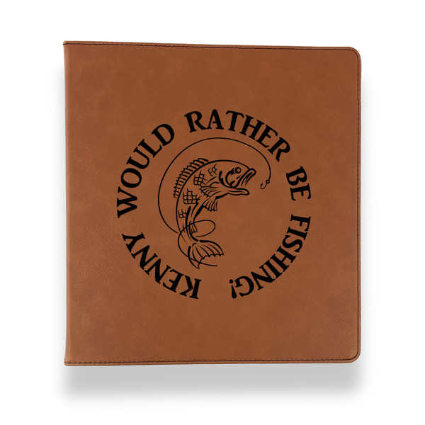 Fish Leather Binder - 1" - Rawhide - Front View