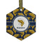 Fish Flat Glass Ornament - Hexagon w/ Name or Text