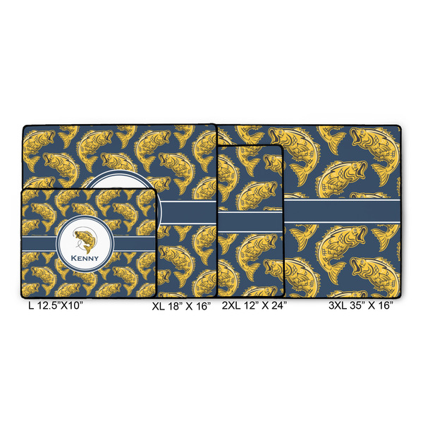 Fish Gaming Mats - SIZE CHART