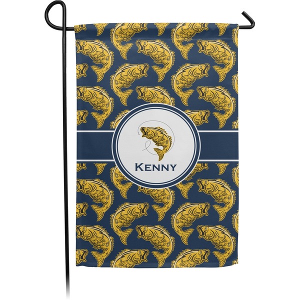 Custom Fish Small Garden Flag - Double Sided w/ Name or Text