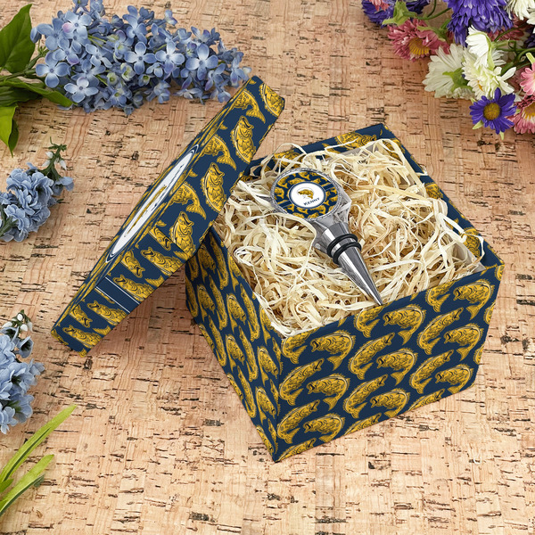 Fish Gift Boxes with Lid - Canvas Wrapped - Medium - In Context