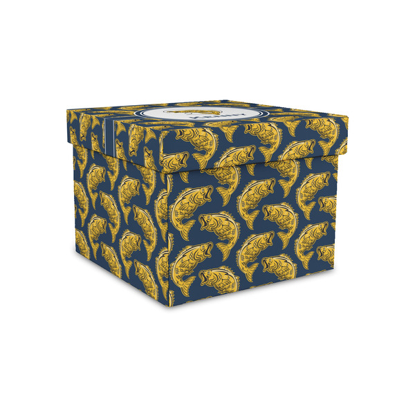 Custom Fish Gift Box with Lid - Canvas Wrapped - Small (Personalized)