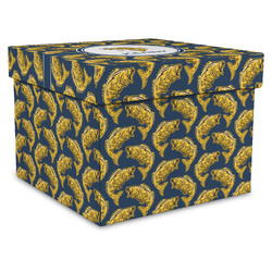 Fish Gift Box with Lid - Canvas Wrapped - X-Large (Personalized)